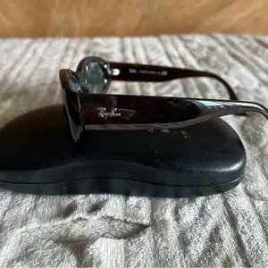 Ray Ban RB 4135 714/13 Oval  Brown Sunglasses 3N prescription attached Ray-Ban Women main image 4